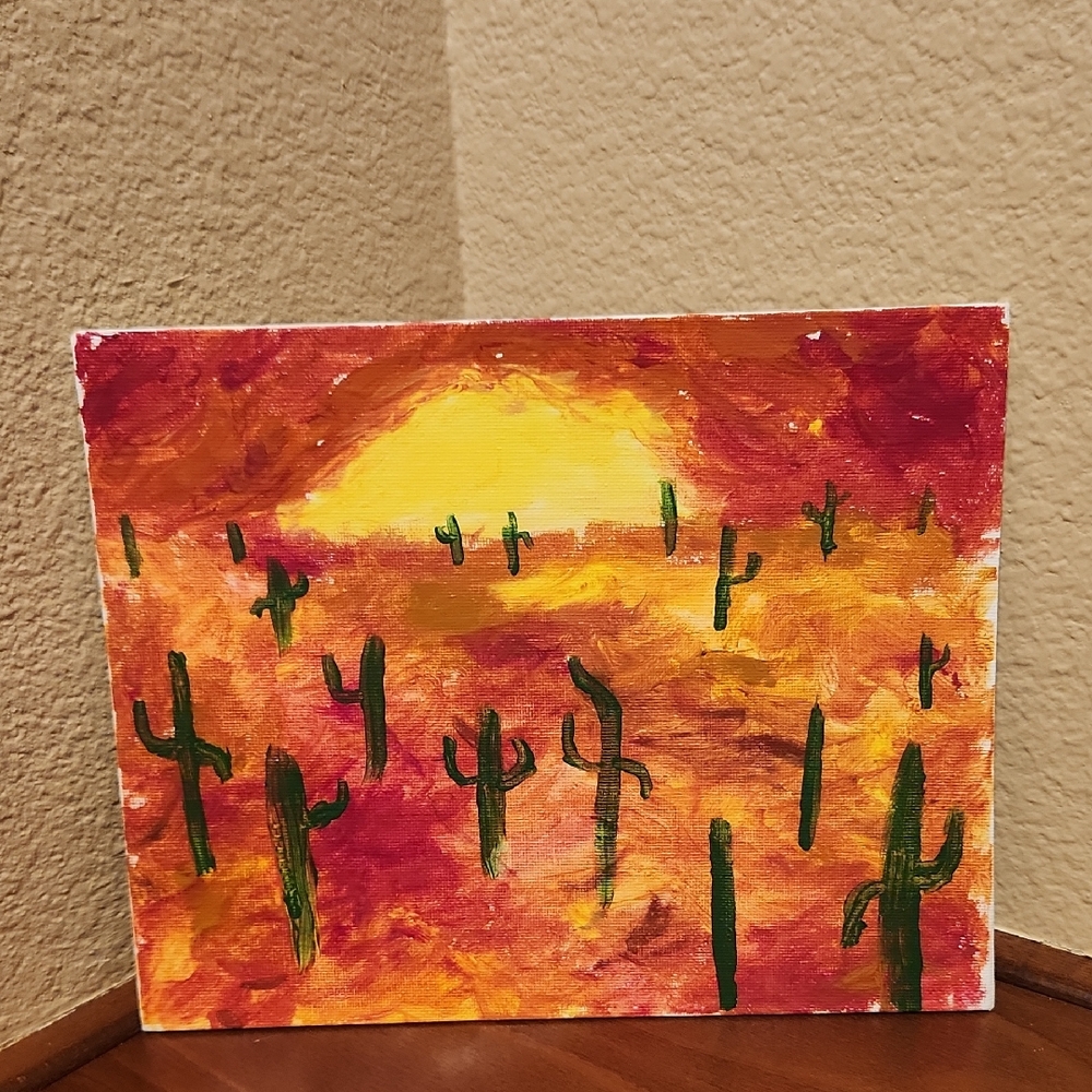 JordyDoodles Painting-Cowboy Cactus Desert